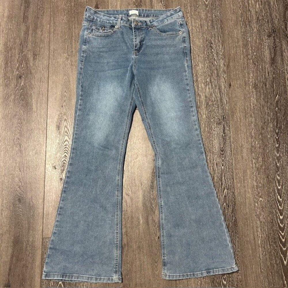 Simple Society Jeans Women 9 29 Bell Bottom Pockets Eco Friendly Outdoor